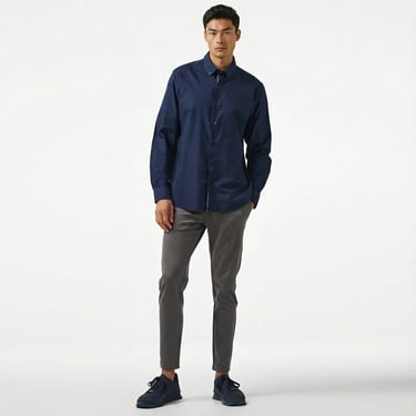  Nautica Erkek Lacivert Classic Fit Gömlek