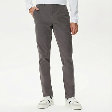  Nautica Erkek Gri Slim Fit Pantolon