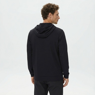  Nautica Erkek Siyah Standart Fit Kapüşonlu Sweatshirt