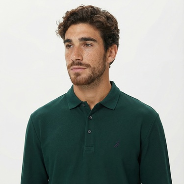  Nautica Erkek Yeşil Classic Fit Uzun Kollu Polo Yaka T-Shirt