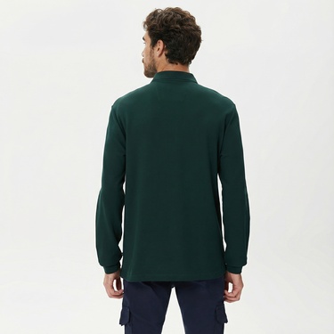  Nautica Erkek Yeşil Classic Fit Uzun Kollu Polo Yaka T-Shirt