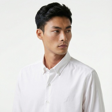  Nautica Erkek Beyaz Classic Fit Gömlek