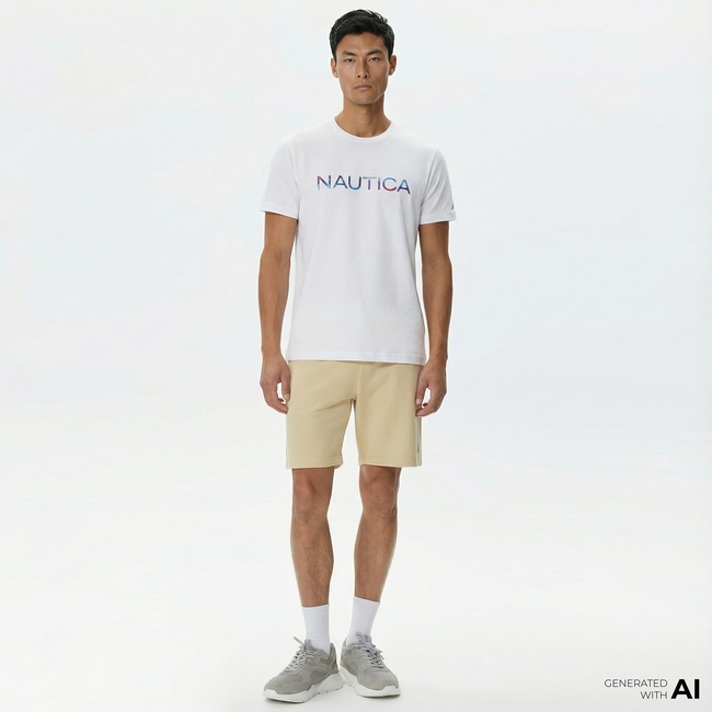  Nautica Erkek Bej Standart Fit Şort
