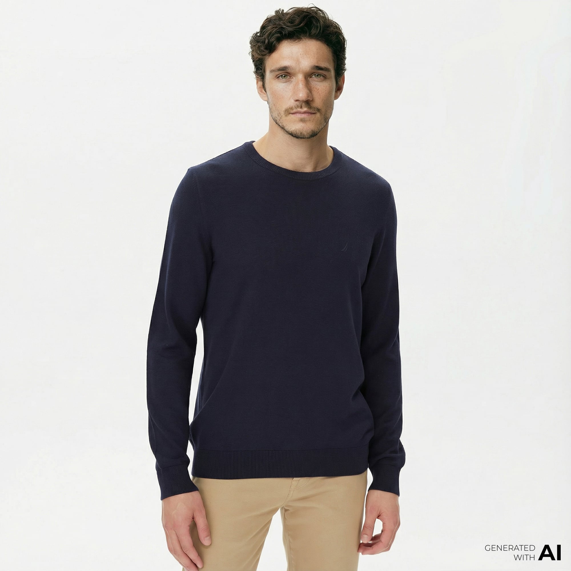  Nautica Erkek Lacivert Standart Fit Kazak