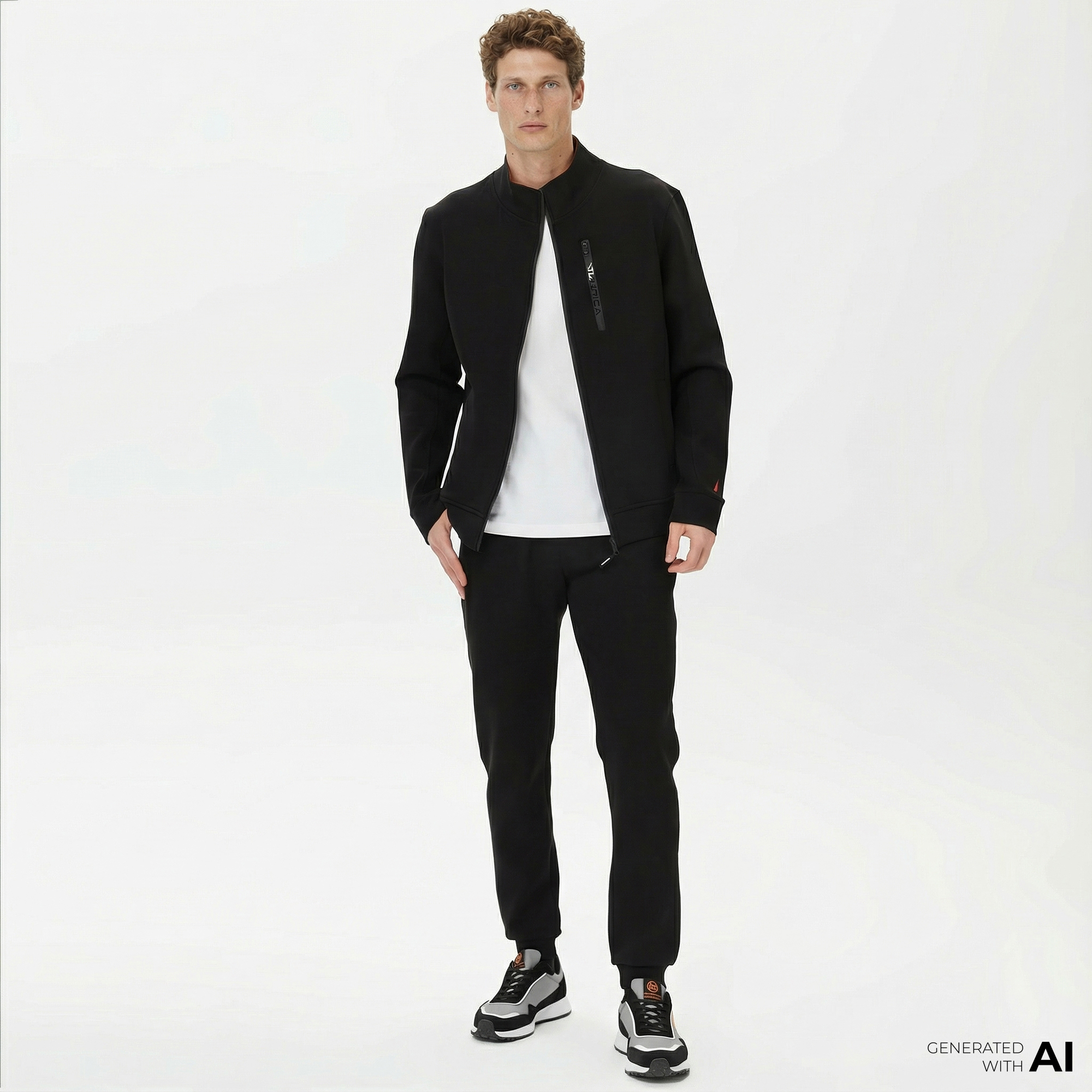  Nautica Erkek Siyah Standart Fit Eşofman Altı