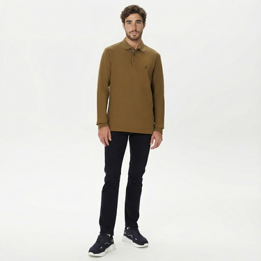  Nautica Erkek Yeşil Classic Fit Uzun Kollu Polo Yaka T-Shirt