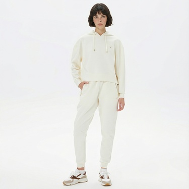  Nautica Kadın Beyaz Relaxed Fit Kapüşonlu Hoodie