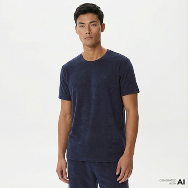  Nautica Erkek Lacivert Standart Fit T-Shirt