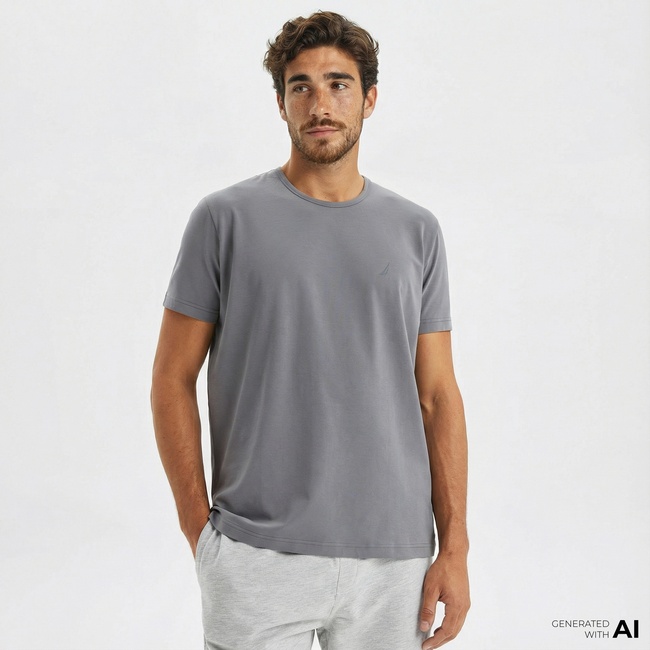  Nautica Erkek Gri T-Shirt