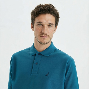  Nautica Erkek Mavi Classic Fit Kısa Kollu Polo Yaka T-Shirt