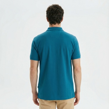  Nautica Erkek Mavi Classic Fit Kısa Kollu Polo Yaka T-Shirt