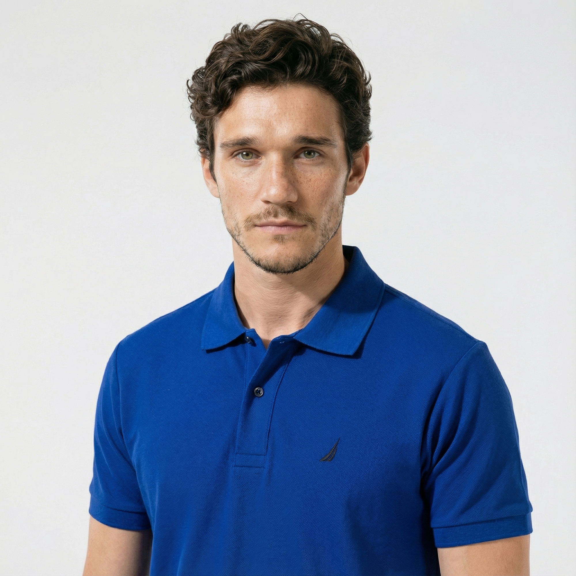  Nautica Erkek Classic Fit Mavi Kısa Kollu Polo Yaka T-Shirt