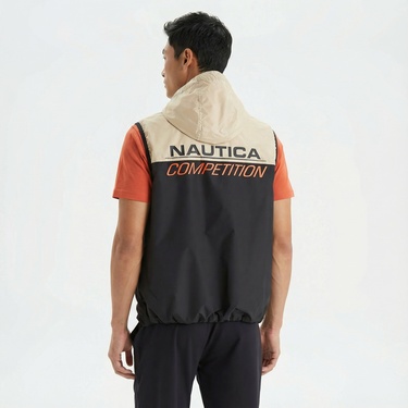  Nautica Erkek Siyah Baskılı Yelek