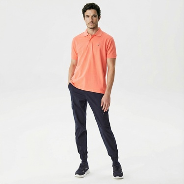  Nautica Erkek Turuncu Classic Fit Kısa Kollu Polo Yaka T-Shirt