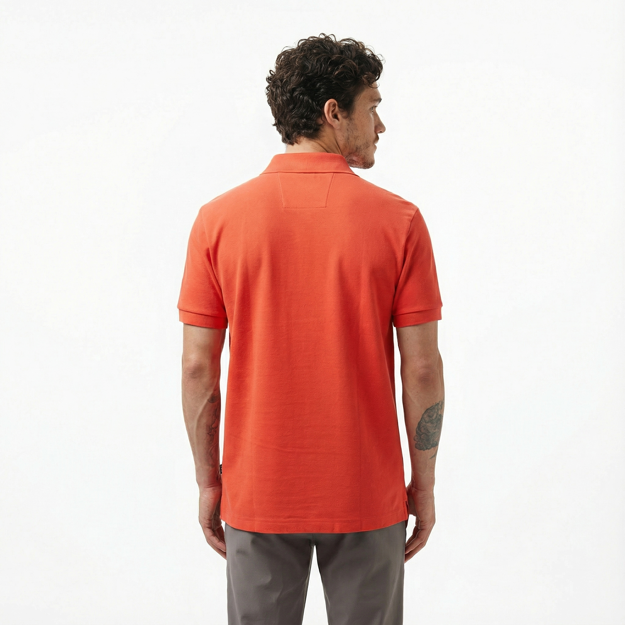  Nautica Erkek Turuncu Classic Fit Kısa Kollu Polo Yaka T-Shirt