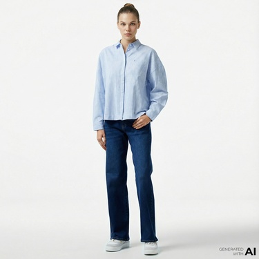  Nautica Kadın Lacivert Jean Pantolon