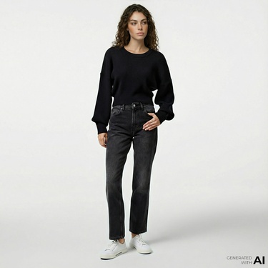  Nautica Kadın Siyah Jean Pantolon