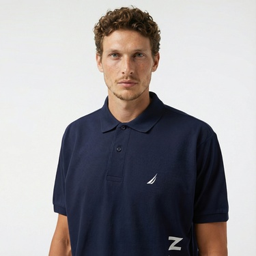  Nautica Erkek Lacivert Classic Fit Kısa Kollu Polo Yaka T-Shirt
