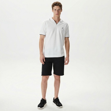  Nautica Erkek Beyaz Classic Fit Kısa Kollu Polo Yaka T-Shirt