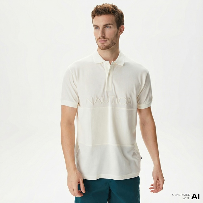  Nautica Erkek Beyaz Classic Fit Polo