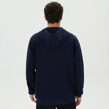  Nautica Erkek Lacivert Standart Fit Kapüşonlu Sweatshirt