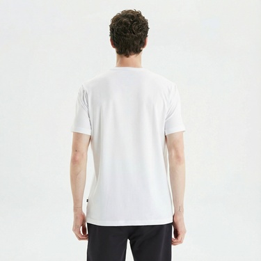  Nautica Erkek Beyaz Standart Fit Çizgili T-Shirt