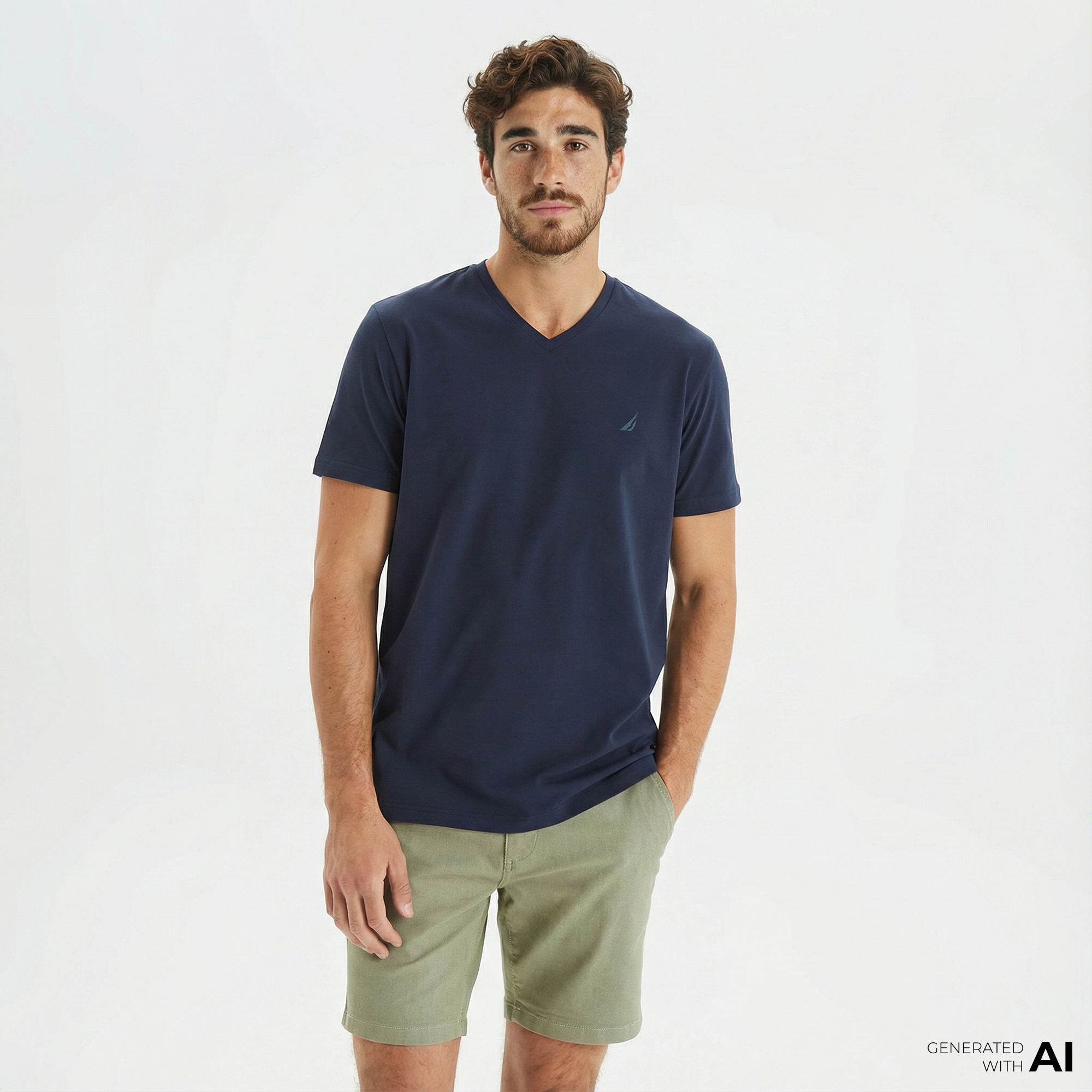  Nautica Erkek Lacivert Standart Fit T-Shirt