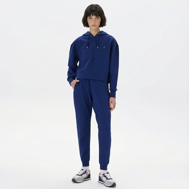  Nautica Kadın Mavi Relaxed Fit Kapüşonlu Hoodie