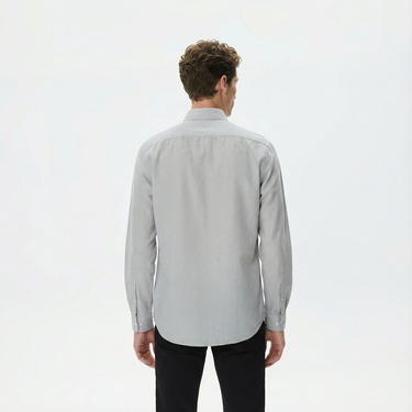  Nautica Erkek Gri Classic Fit Gömlek