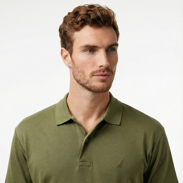  Nautica Erkek Yeşil Classic Fit Kısa Kollu Polo Yaka T-Shirt