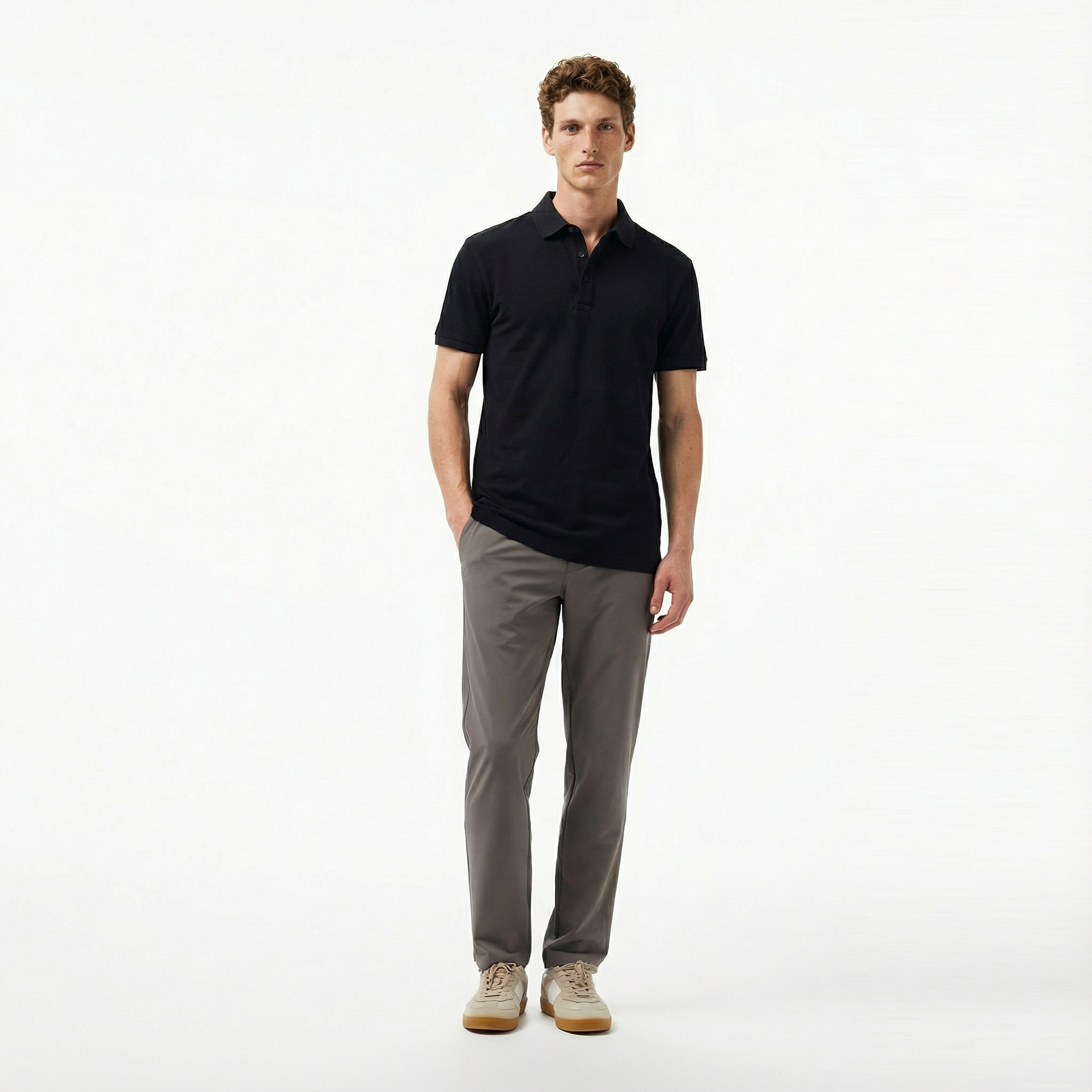  Nautica Erkek Siyah Slim Fit Kısa Kollu Polo Yaka T-Shirt