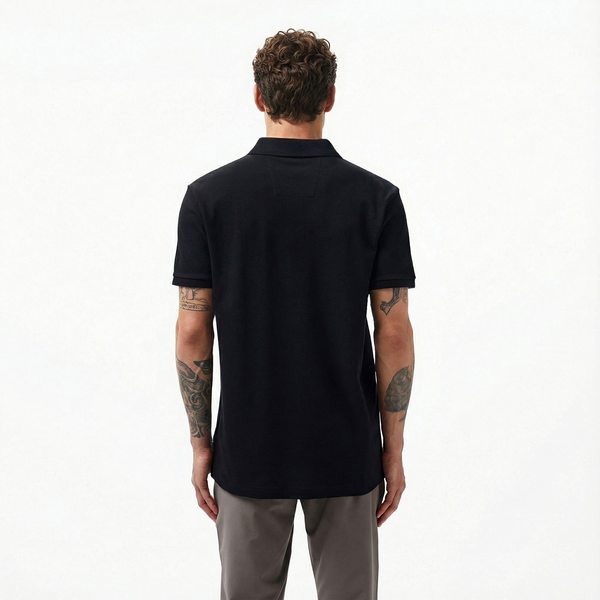  Nautica Erkek Siyah Slim Fit Kısa Kollu Polo Yaka T-Shirt