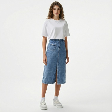  Nautica Kadın Beyaz Kısa Kollu Regular Fit T-Shirt