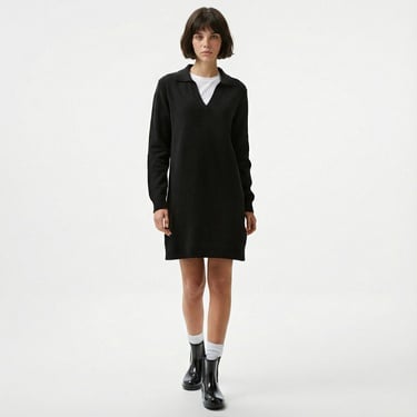  Nautica Kadın Siyah Uzun Kollu Regular Fit Elbise