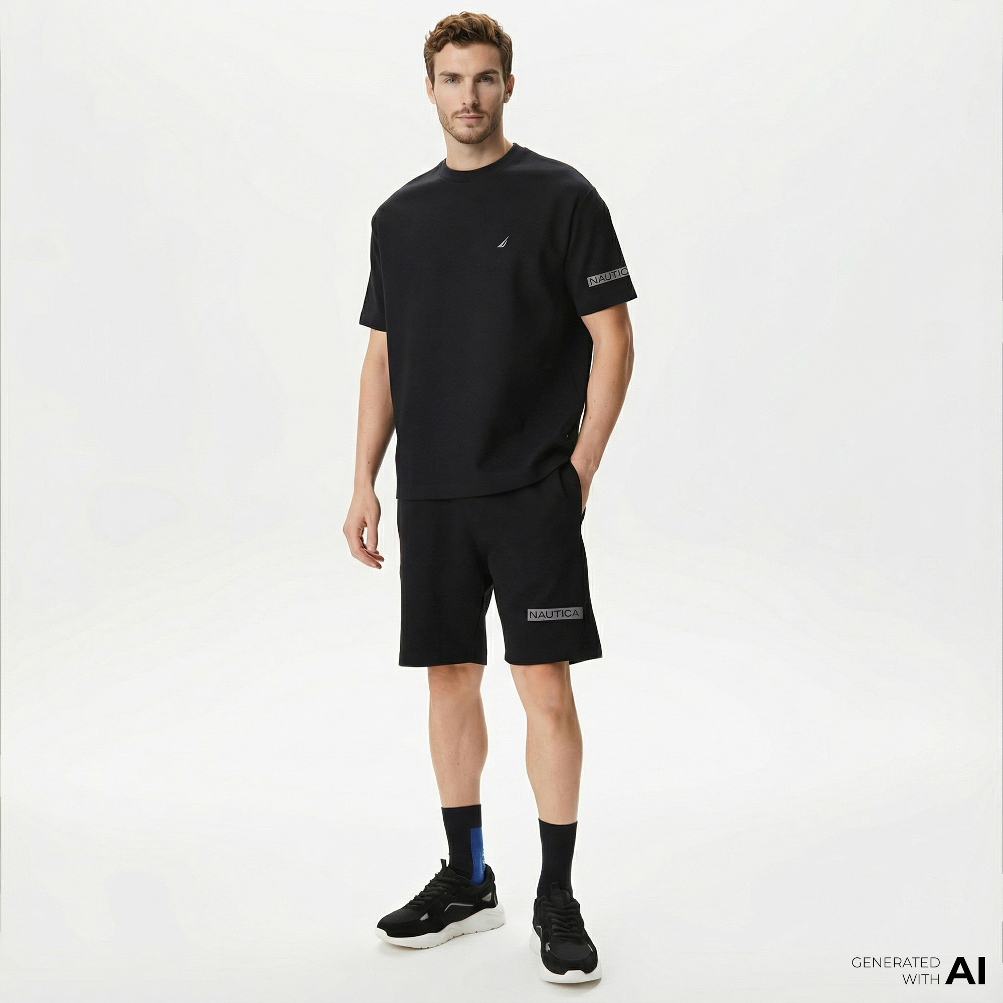  Nautica Erkek Siyah Standart Fit Şort