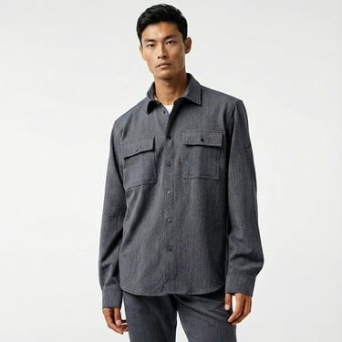  Nautica Erkek Gri Regular Fit Gömlek