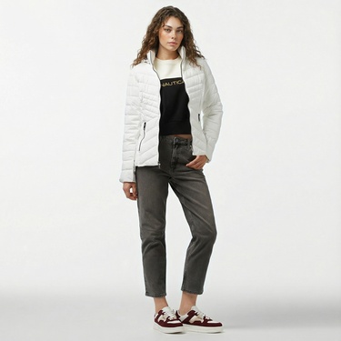  Nautica Kadın Beyaz Mont