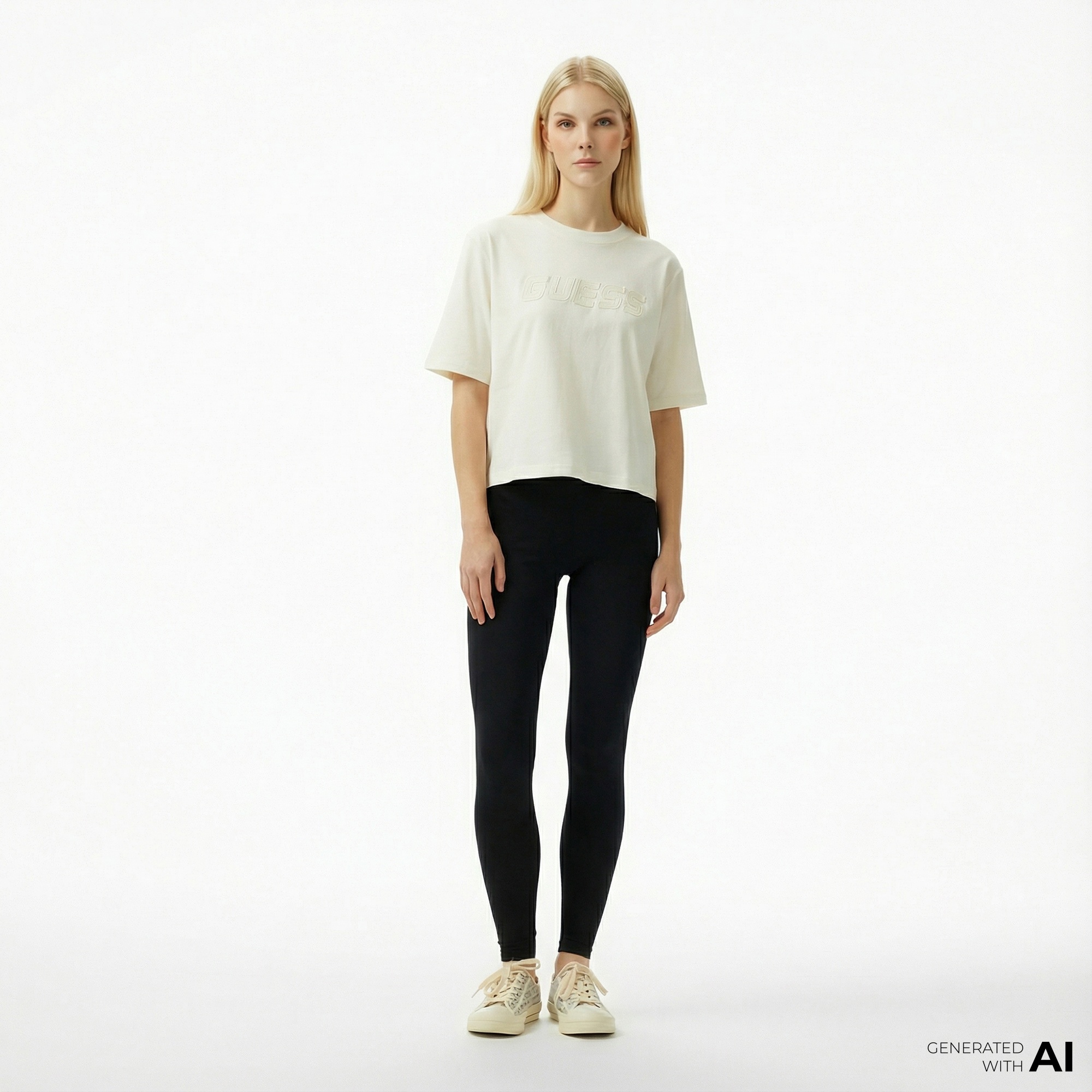 Guess New Aline Kadın Siyah Tayt