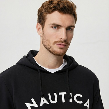  Nautica Erkek Siyah Standart Fit Sweatshirt