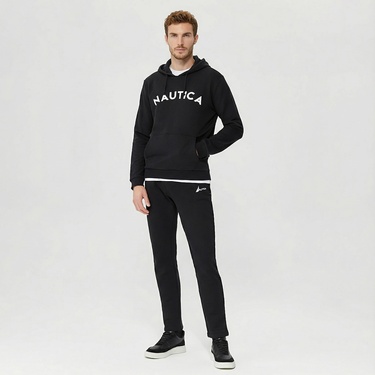  Nautica Erkek Siyah Standart Fit Sweatshirt