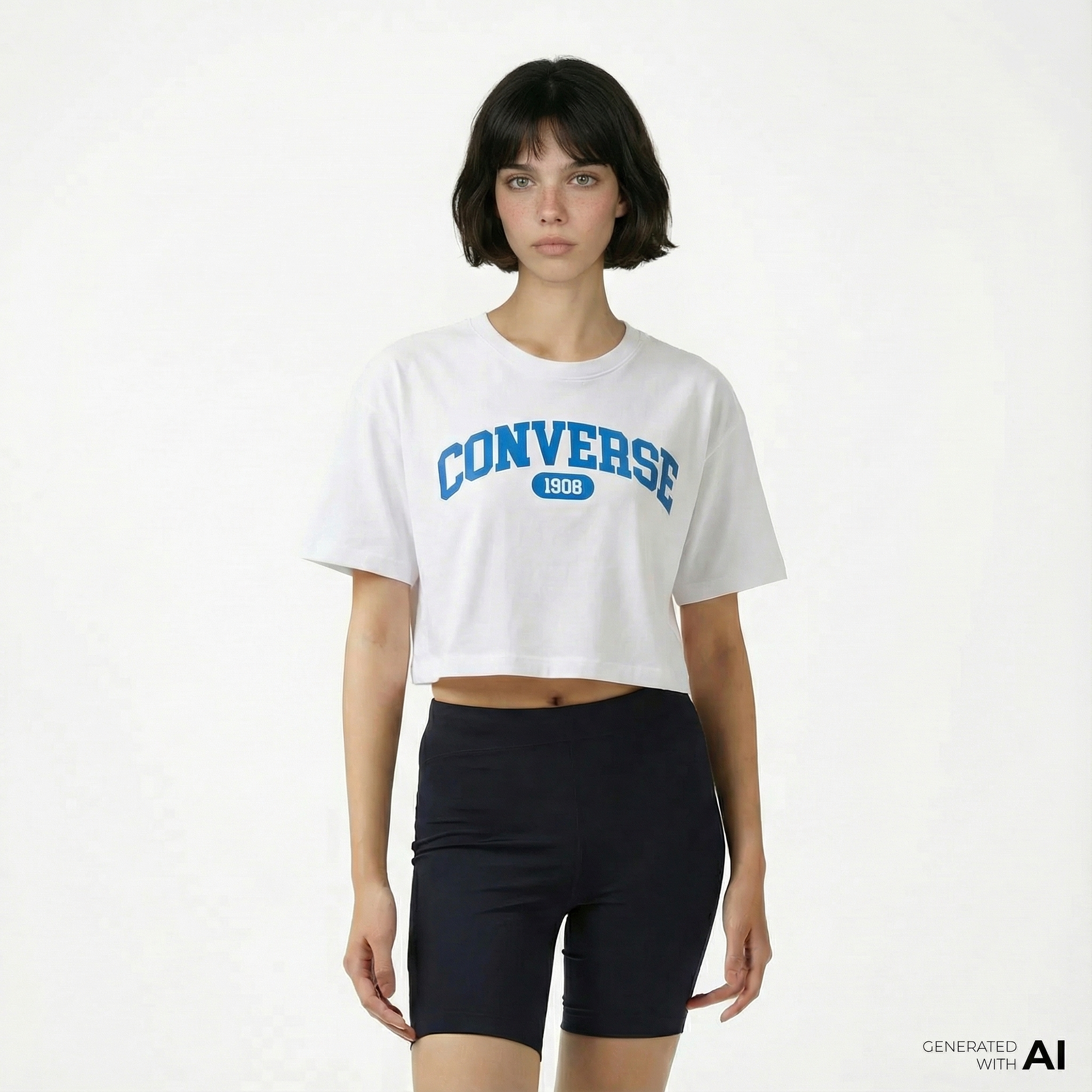  Converse Sporty Cropped Kadın Beyaz T-Shirt