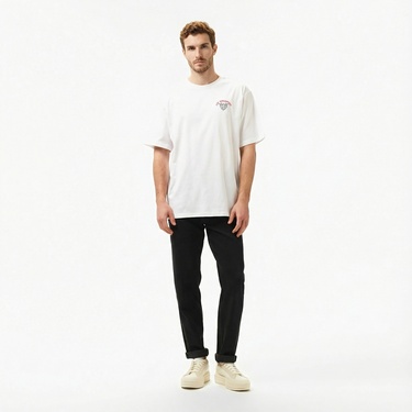  Les Benjamins Relaxed 031 Erkek Beyaz T-Shirt