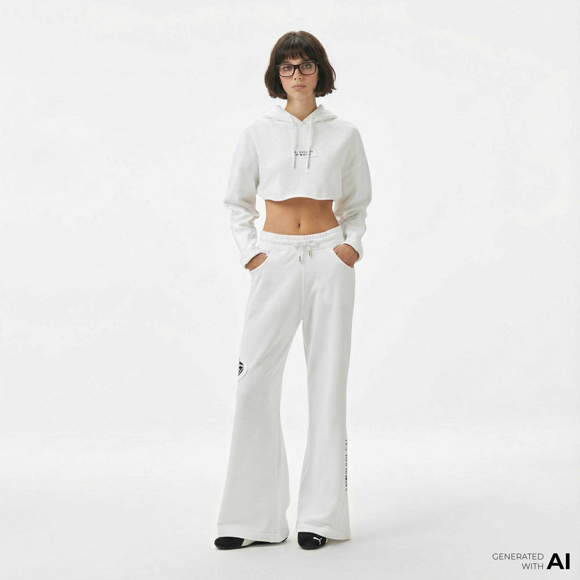  Les Benjamins 003 Kadın Beyaz Eşofman Altı