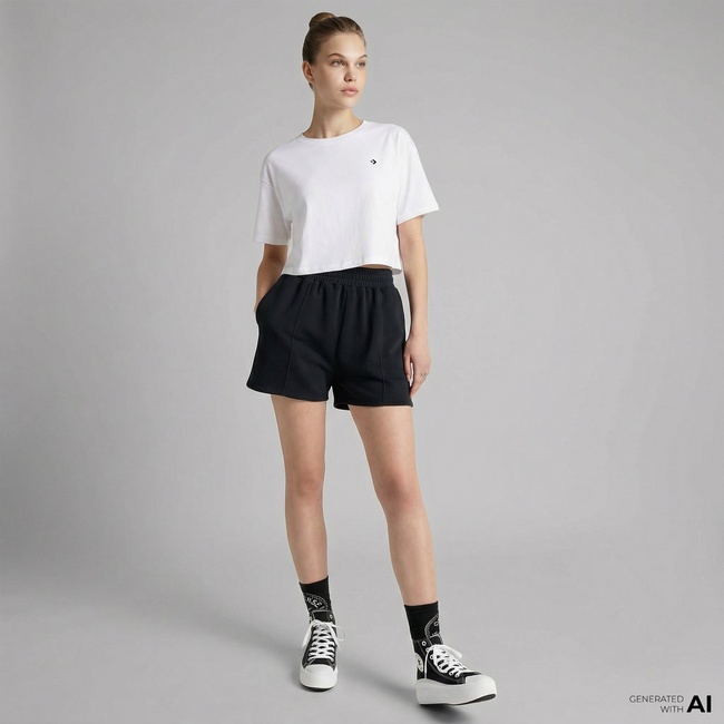  Converse Kadın Star Chevron Siyah Şort