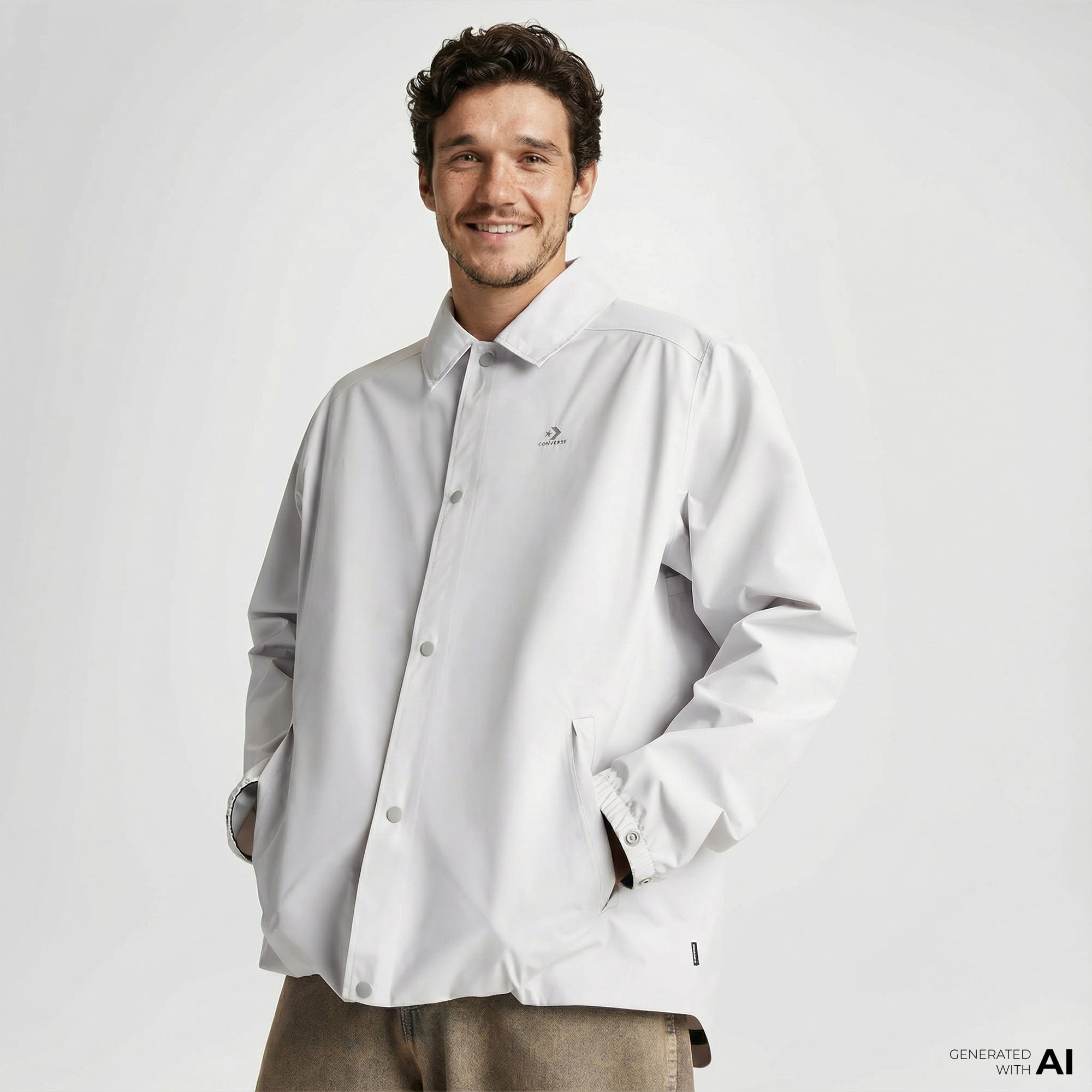  Converse Erkek Beyaz Yağmurluk