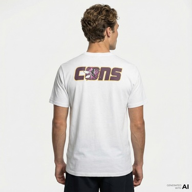  Converse Erkek Loose Fit Baskılı Beyaz T-Shirt