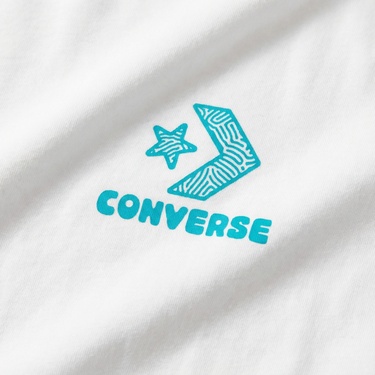  Converse Erkek Grafik Baskılı Beyaz T-Shirt