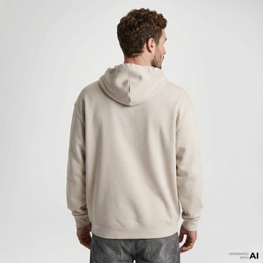  Converse Erkek Loose Fit Bej Hoodie