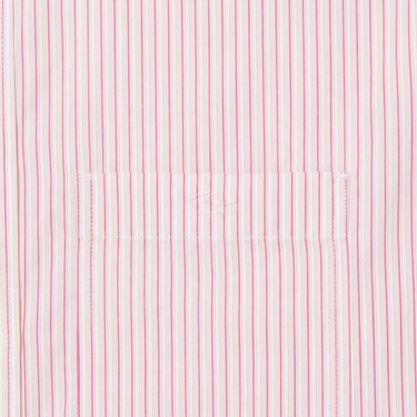  Lacoste Kadın Oversize Fit Çizgili Pembe Gömlek