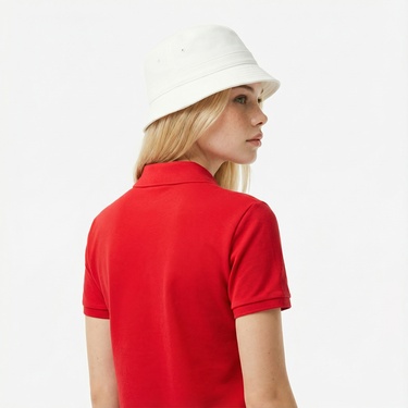  Lacoste L.12.D Kadın Slim Fit Kırmızı Polo